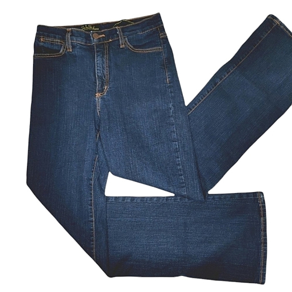 NYDJ Women's 6 Boot Cut USA Luxury Tummy Tuck Style# 700 Blue Cotton Blens Jeans